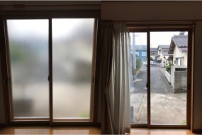 【内窓DIY】島根県松江市　「型(不透明)ガラスでレースカーテンが不要に」N様邸内窓