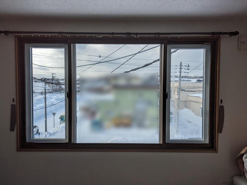 内窓プラマードU　引違い窓3枚建　施工後　北海道
